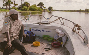Arafure swamp ranger on patrol. Picture: Arafura Swamp Rangers Aboriginal Corporation.