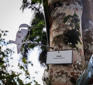 One of the metal birds found at the Art Whistler Memorial Garden. Photo: Junior S Ami