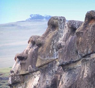 Moai statues on Easter Island. Credit - CC0 Public Domain