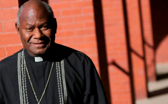 Cardinal John Ribat of Papua New Guinea. credit - CNS photo/Bob Roller 