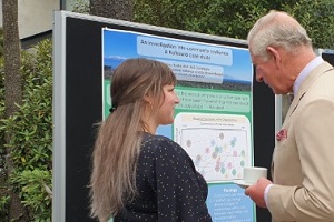 Prince Charles unveils a plaque for the Christ Church Cathedral with Bishop Peter Carrell on 22 November, 2019. (PHOTO: Pool / AFP / Marty Melville)   School children wait for Prince Charles to arrive at a Christ Church Cathedral's reception at Tūranga Library on November 22, 2019. (PHOTO: Pool / AFP / Marty Melville)