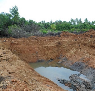 mangrove clearance, Rewa River, Fiji. Credit - V. Jungblut