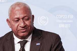 Fiji PM Frank Bainimarama at the UNFCCC COP23 in 2017