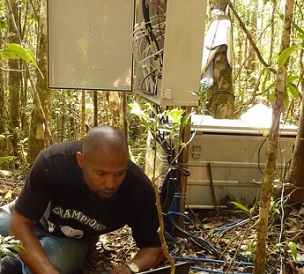 Maafaka Ravelona collecting data in the field. Credit - Julia P.G. Jones.