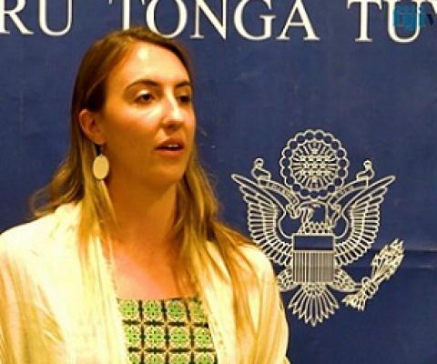  Conservation International representative and U.S Fulbright student Carrie Wentzel. Credit - Lean Reece, https://www.fijivillage.com/