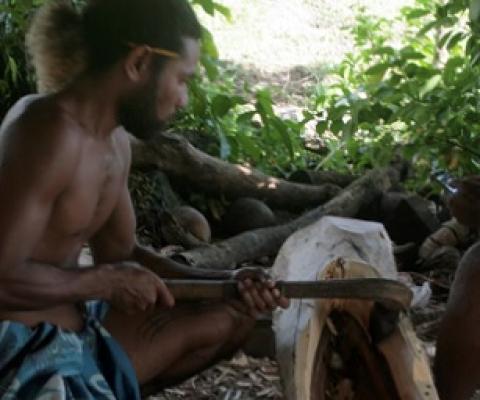Keeping traditional Micronesian canoe carving alive. Credit - https://www.pacificislandtimes.com/