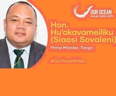 Tongan Prime Minister at Palau Our Oceans Conference. Credit - Our Ocean Palau