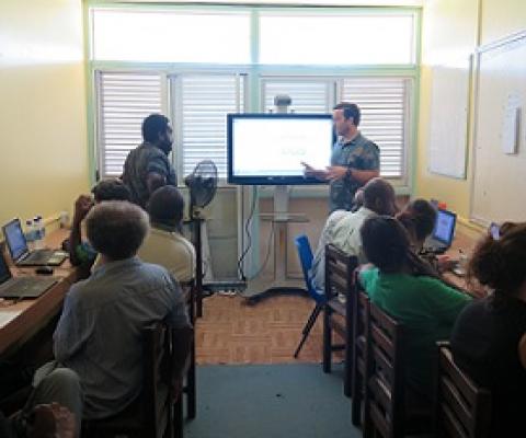 GIS training participants. Credit - V. Jungblut, SPREP