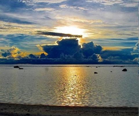 Coastal sunset, Namdrik Atoll, Marshall Islands. Credit - V. Jungblut