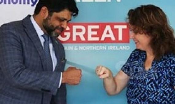 Attorney-General Aiyaz Sayed-Khaiyum with British High Commissioner to Fiji Melanie Hopkins. Photo: Jennis Naidu