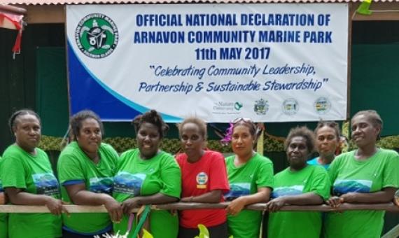 Arnavon community marine park staff. Photo: The Nature Conservancy Office, Honiara