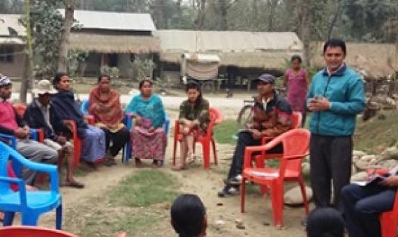 Community meeting in Assam to discuss human-wildlife conflict. Photo credit: Alexandra Zimmermann