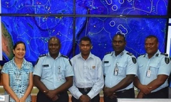 FFA Director General, Dr Manumatavai Tupou-Roosen and staff of FFA with the RSIPF officials. credit - https://www.solomonstarnews.com/