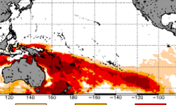 regional ocean temperature graphic. Credit - NOAA
