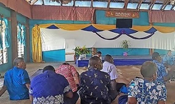Traditional leaders from Nacula and Yasawa districts at the marine protected areas meeting with WWF. Picture: SUPPLIED