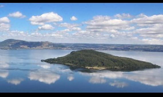 Aerial view of Lake Rotorua and Mokoia Island. Credit - https://www.nzherald.co.nz/
