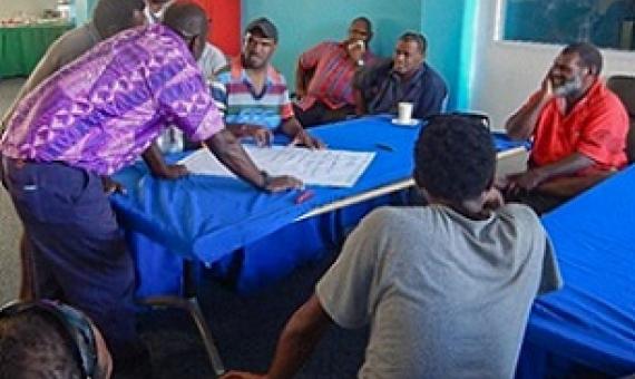 Group discussions during the Coastal Fisheries symposium. Credit - https://dailypost.vu/