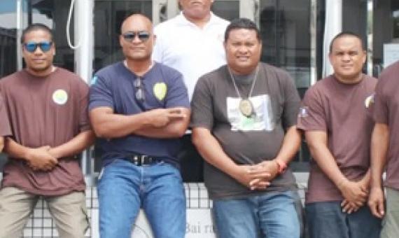 Ngeremlengui PAN Rangers with Bureau of Maritime Security and Fish & Wildlife Protection Officers. Credit - www.islandtimes.org