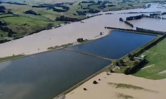 Flood water in Mataura this month came within inches of setting of a catastrophic chemical reaction with toxic waste. Photograph: Wild Frontier Photo + Video