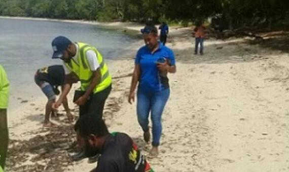 fisheries officers conducting observations. credit - Nalau Ben