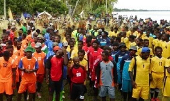 locals protest against mine at PNG’s Sepik river region. Photograph: Project Sepik
