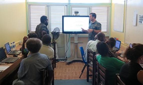 GIS training participants. Credit - V. Jungblut, SPREP