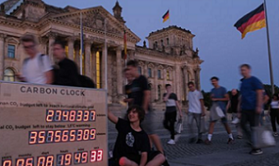 Carbon Clock, Berlin, Germany. photo credit - Sean Gallup/Getty