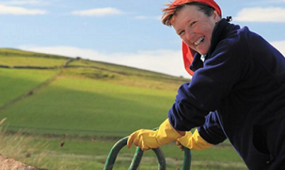 Kathleen Jamie at Links of Noltland in Orkney, UK.Credit: Graeme Wilson