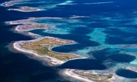 University of Adelaide researchers say heating of oceans could disrupt healthy marine food webs around the world. File photo of Houtman Abrolhos Islands, Western Australia. Photograph: Alamy