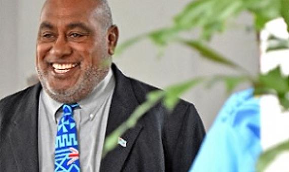 Minister for Fisheries Semi Koroilavesau during a parliament sitting break. Credit - https://www.fijitimes.com/ 