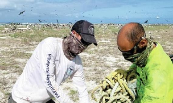 Cleanup at Papahanaumokuakea Marine National Monument. Source - https://www.thegardenisland.com/