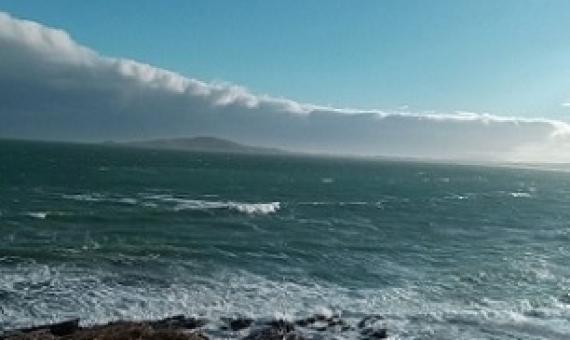 The first glimpse of Rakiura/Stewart Island. Photo: Bruce Hopkins